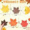 4 PCS Wooden Fall Leaves Decor – Vintage Farmhouse Maple Leaf Block Signs for Thanksgiving Table, Tiered Tray, Shelf, Office & Autumn Harvest Home Decorations